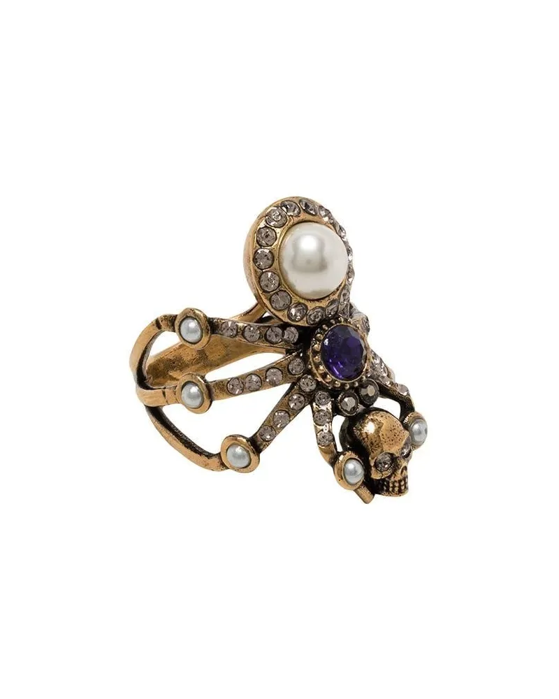 Alexander McQueen Verzierter Ring im Spinnendesign - Gold Gold