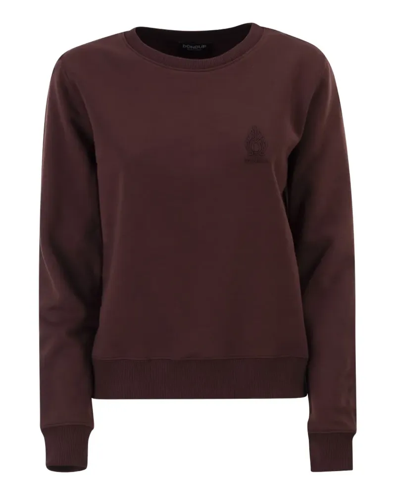 Dondup Sweatshirt mit Logo-Stickerei - Braun Braun