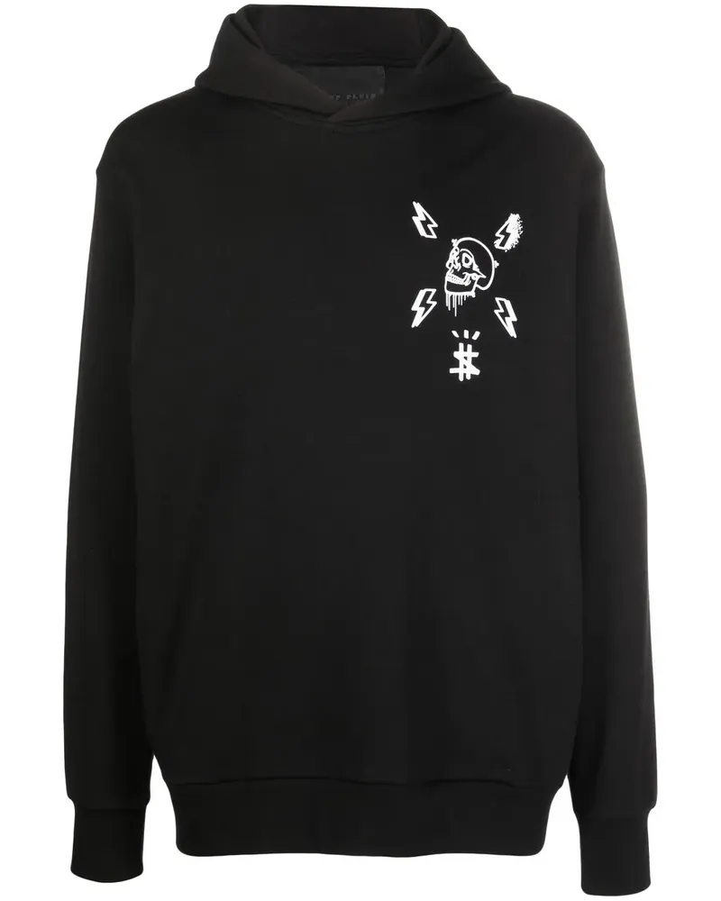 Philipp Plein Hoodie mit Totenkopf-Print - Schwarz Schwarz