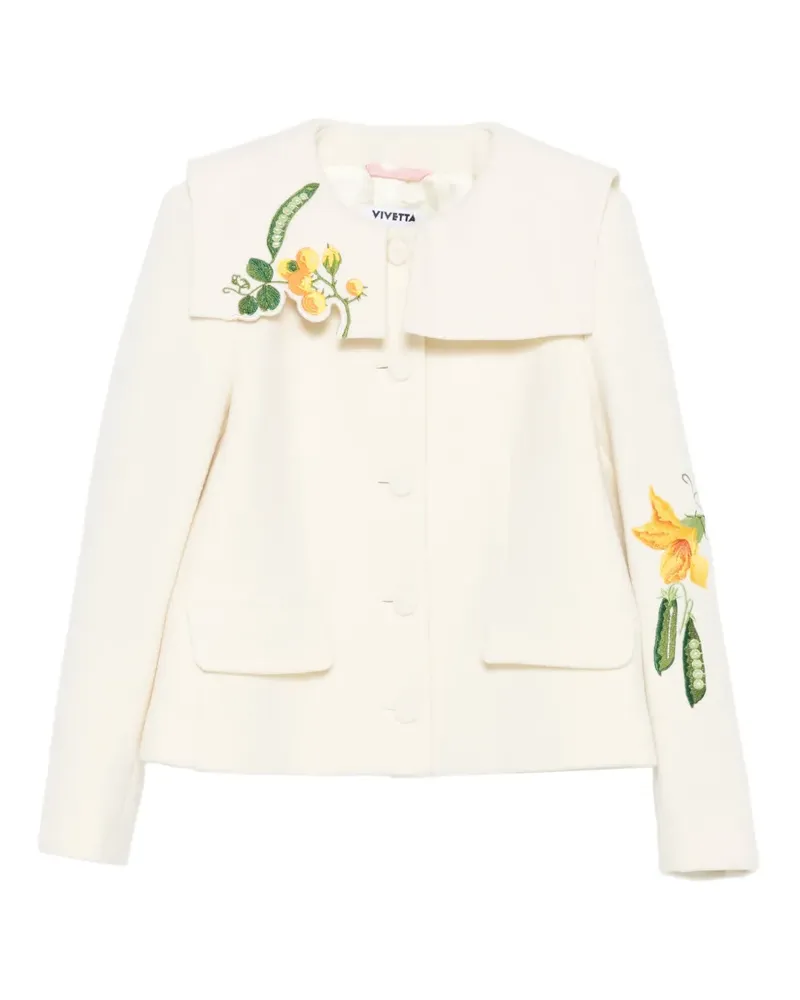 Vivetta Jacke mit Blumenstickerei - Weiß Weiß