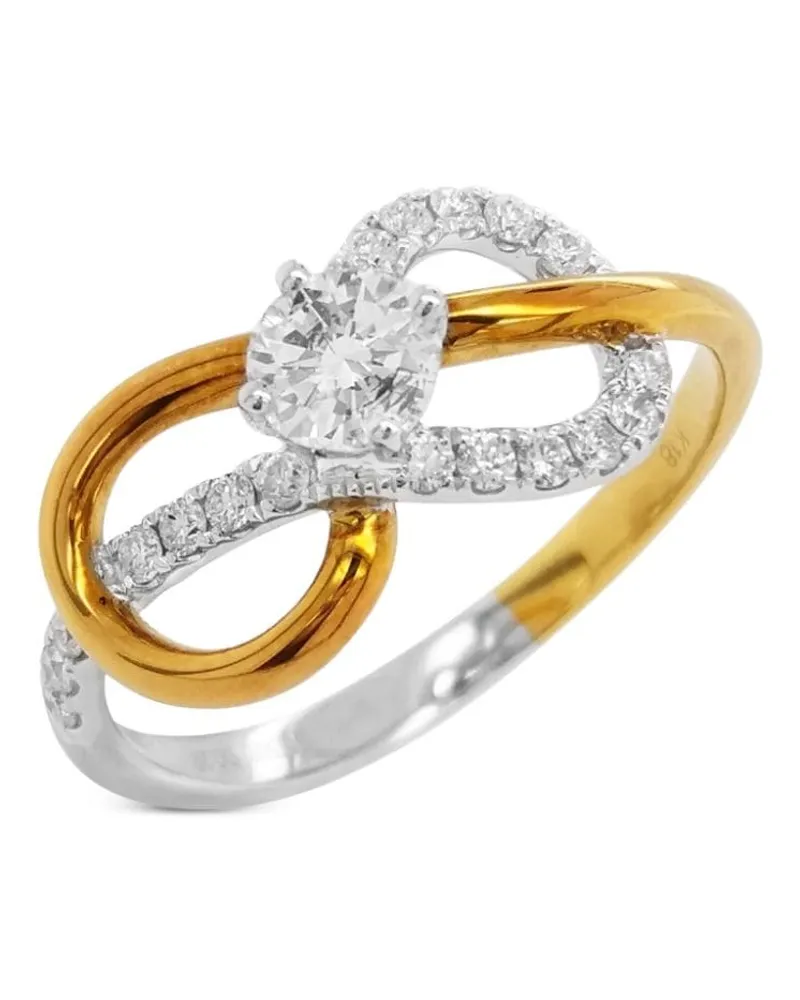 HYT Jewelry 18kt Weißgoldring mit Diamanten - Silber Silber