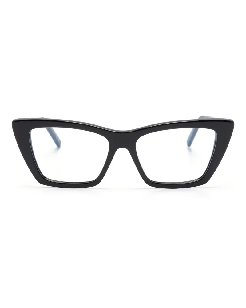 Saint Laurent Cat-Eye-Brille mit Logo-Gravur - Schwarz Schwarz