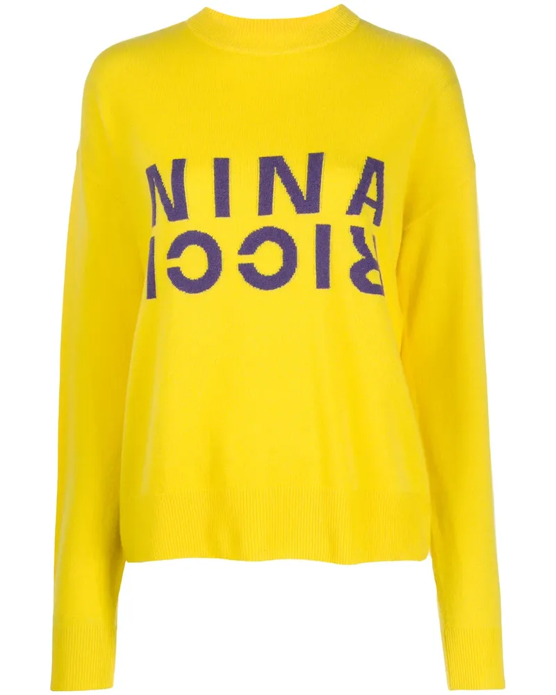 Nina Ricci Pullover mit Logo-Stickerei - Gelb Gelb
