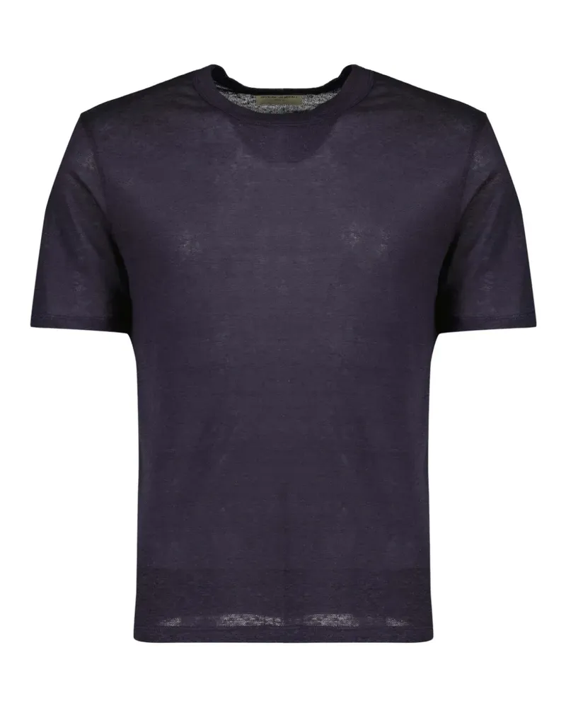 Officine Generale short-sleeved linen T-shirt - Blau Blau