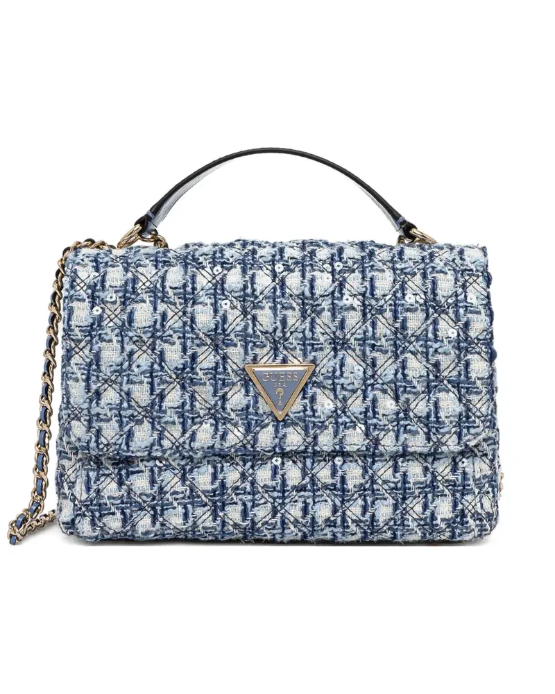Guess Umhängetasche mit Logo-Schild - Blau Blau