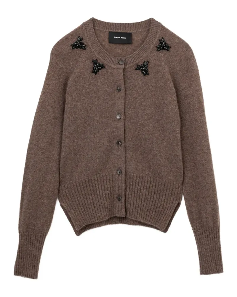Simone Rocha Cardigan mit Perlen - Braun Braun