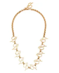 Blumarine Verzierter Choker Gold