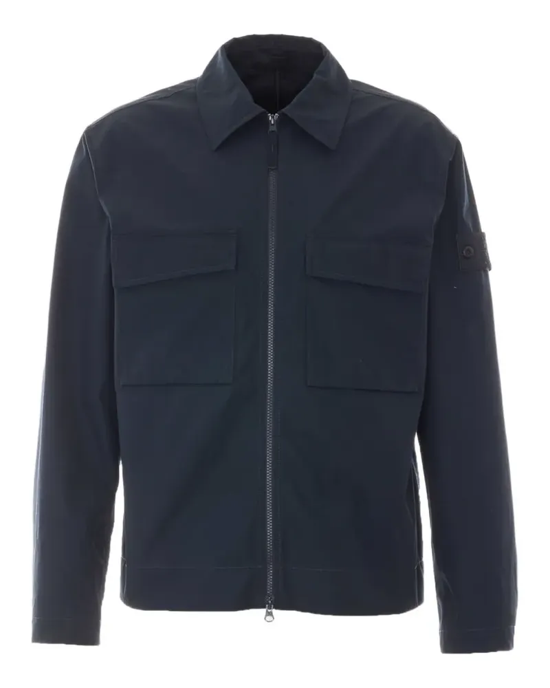 Stone Island organic cotton canvas jacket - Blau Blau