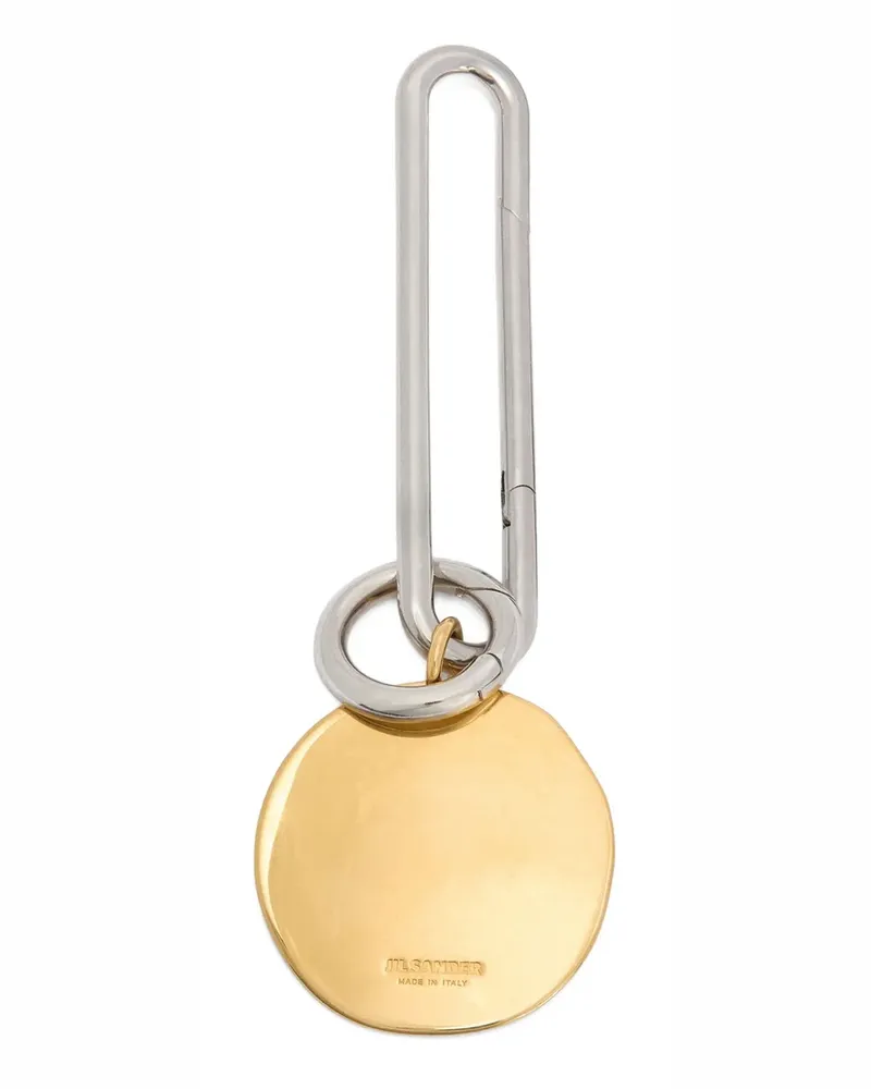 Jil Sander Schlüsselanhänger mit rundem Anhänger - Silber Silber