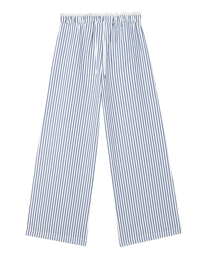 Tout a Coup striped drawstring-waist wide-leg trousers - Blau Blau