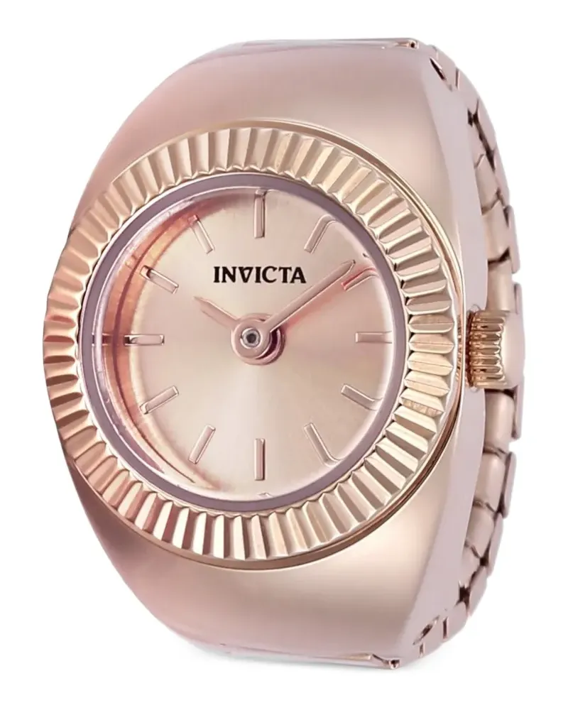 Invicta Mini Armbanduhr mit geriffelter Lünette 17mm - Rosa Rosa