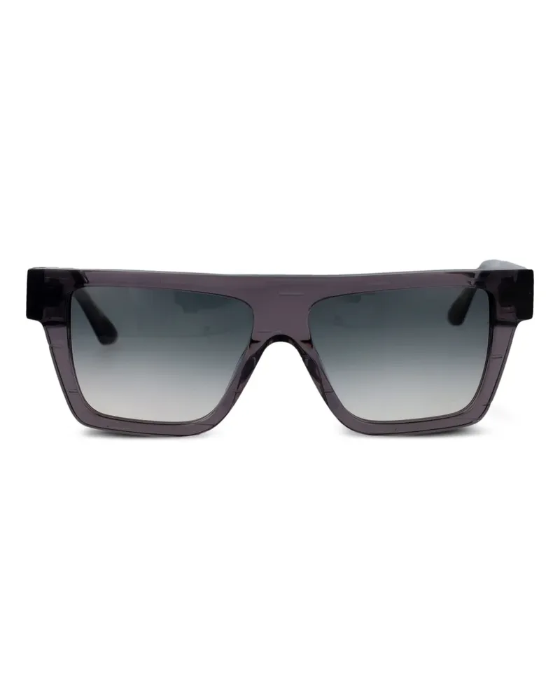 Yohji Yamamoto Sonnenbrille mit eckigem Gestell - Braun Braun