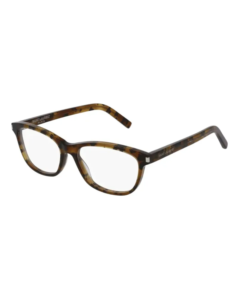 Saint Laurent Brille mit eckigem Gestell - Braun Braun