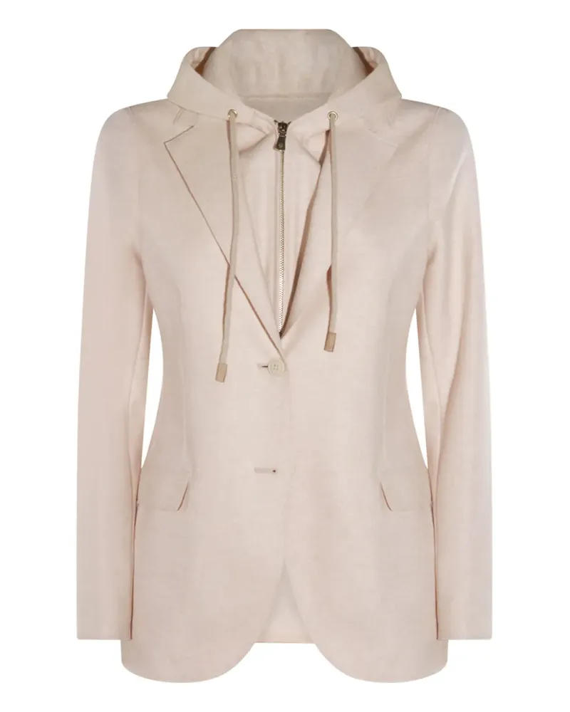 Eleventy Kapuzenjacke mit einem Knopf - Nude Nude