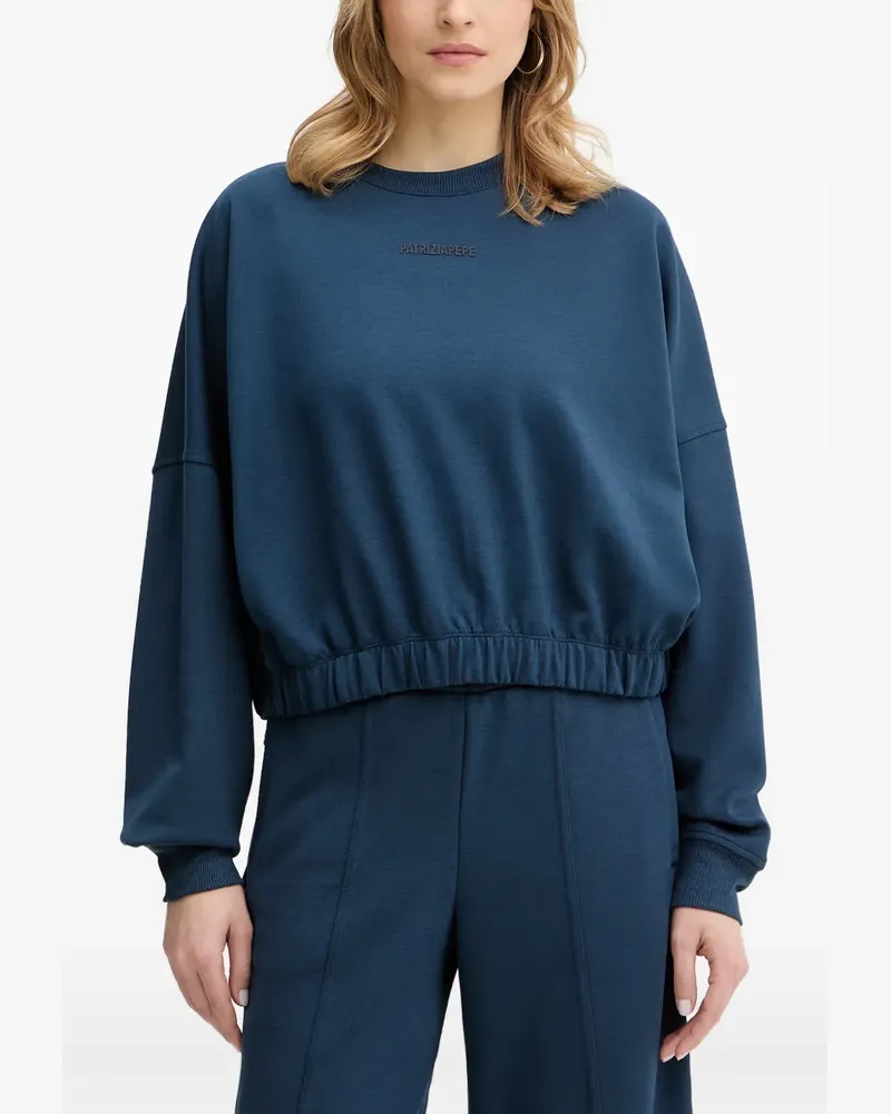 Patrizia Pepe Sweatshirt mit rundem Ausschnitt - Blau Blau