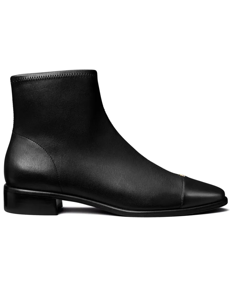 Tory Burch Stiefeletten mit angeschnittener Kappe 25mm - Schwarz Schwarz