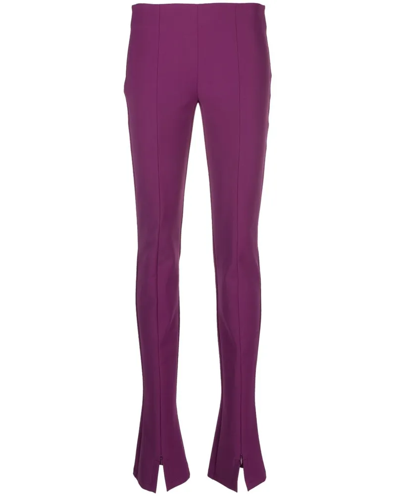 SPORTMAX Slim-Fit-Hose mit Reißverschlüssen - Violett Violett