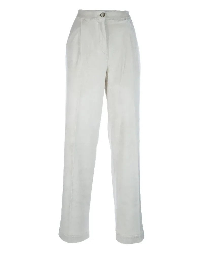 CRUNA Cordhose mit Falten - Weiß Weiß