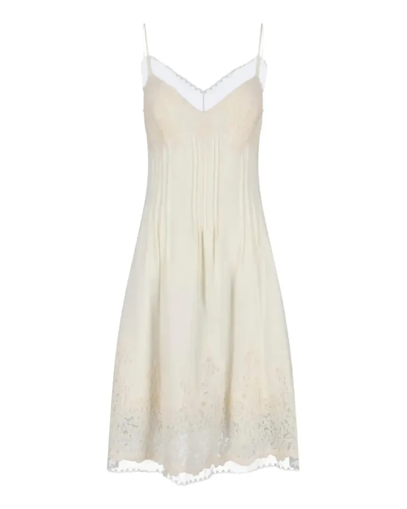 Ermanno Scervino lace-detail midi dress - Weiß Weiß