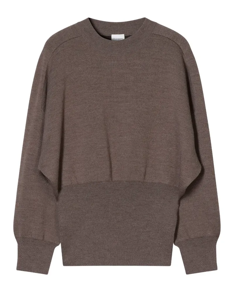Closed long-sleeve crew-neck sweater - Braun Braun