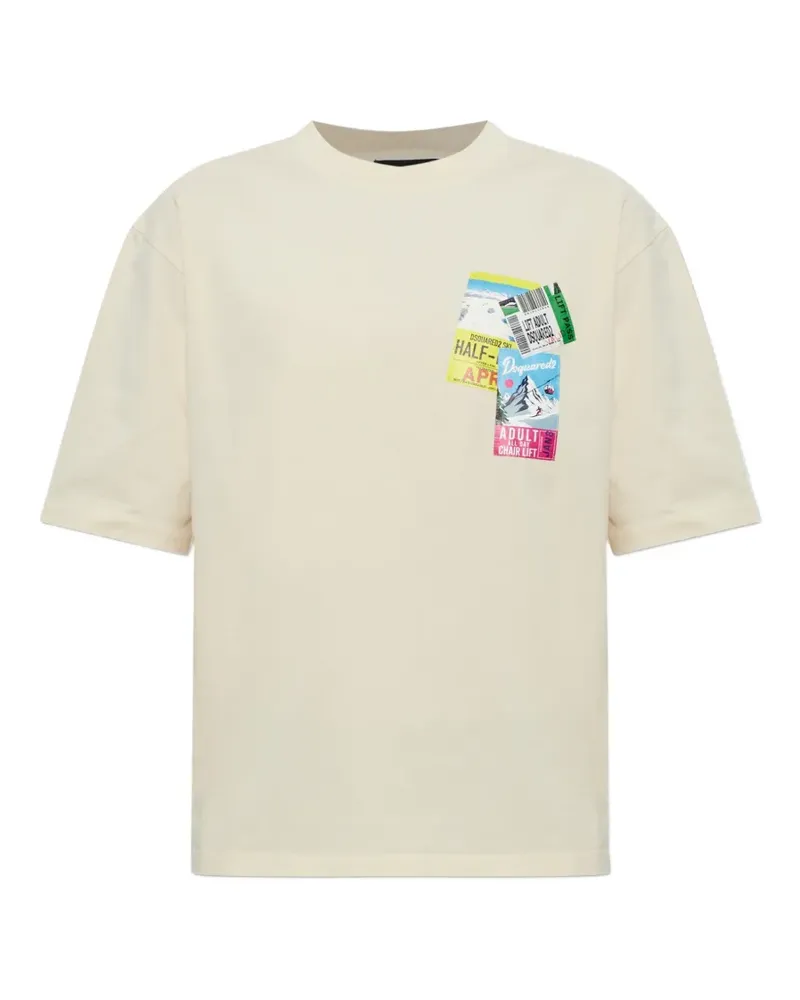 Dsquared2 T-Shirt mit Patch-Detail - Nude Nude