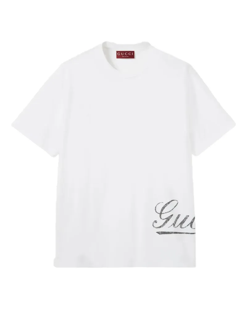 Gucci T-Shirt mit Print - Weiß Weiß