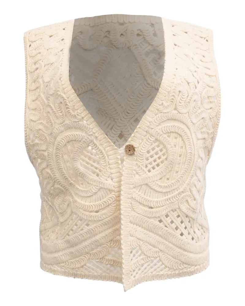 ba&sh Misti knitted waistcoat - Nude Nude