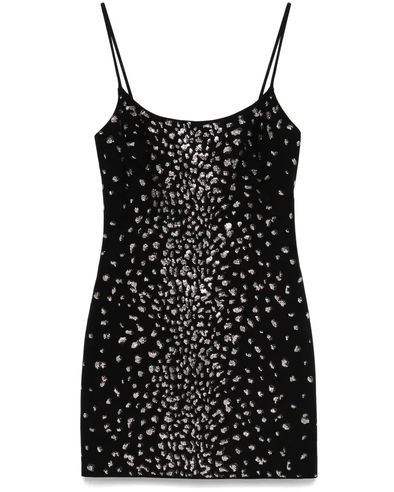 Blumarine Minikleid mit Kristallen - Schwarz Schwarz