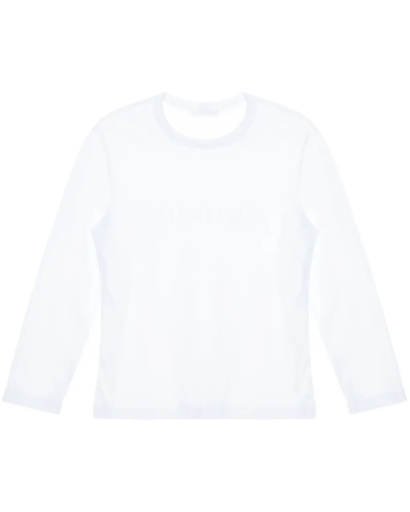 Helmut Lang T-Shirt mit Logo-Stickerei - Weiß Weiß