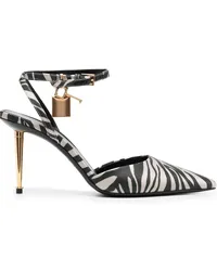 Tom Ford Pumps mit Zebra-Print 80mm Schwarz