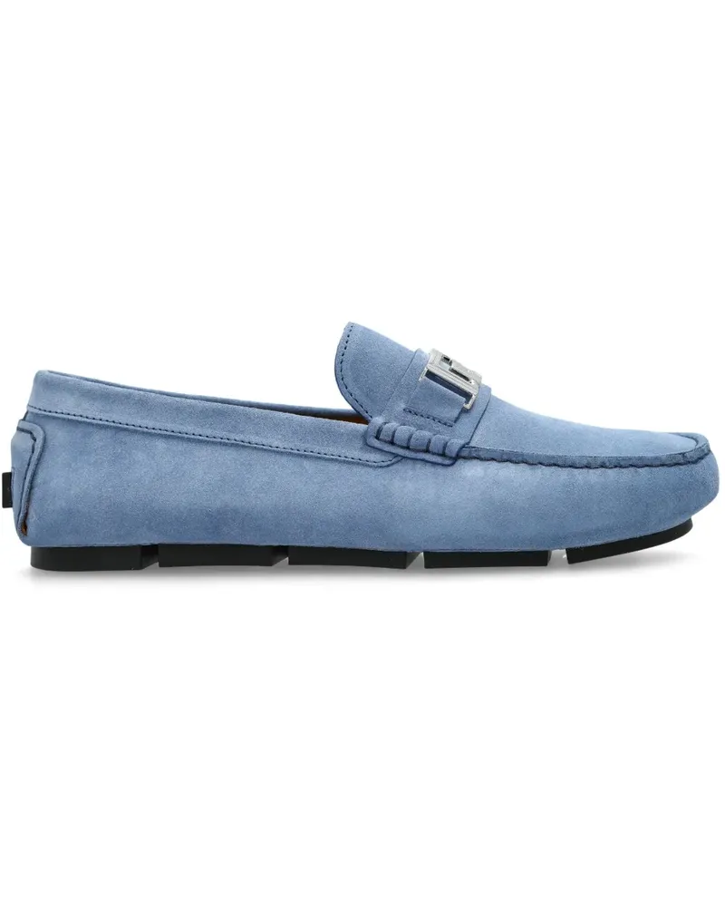 Versace Loafer aus Wildleder - Blau Blau