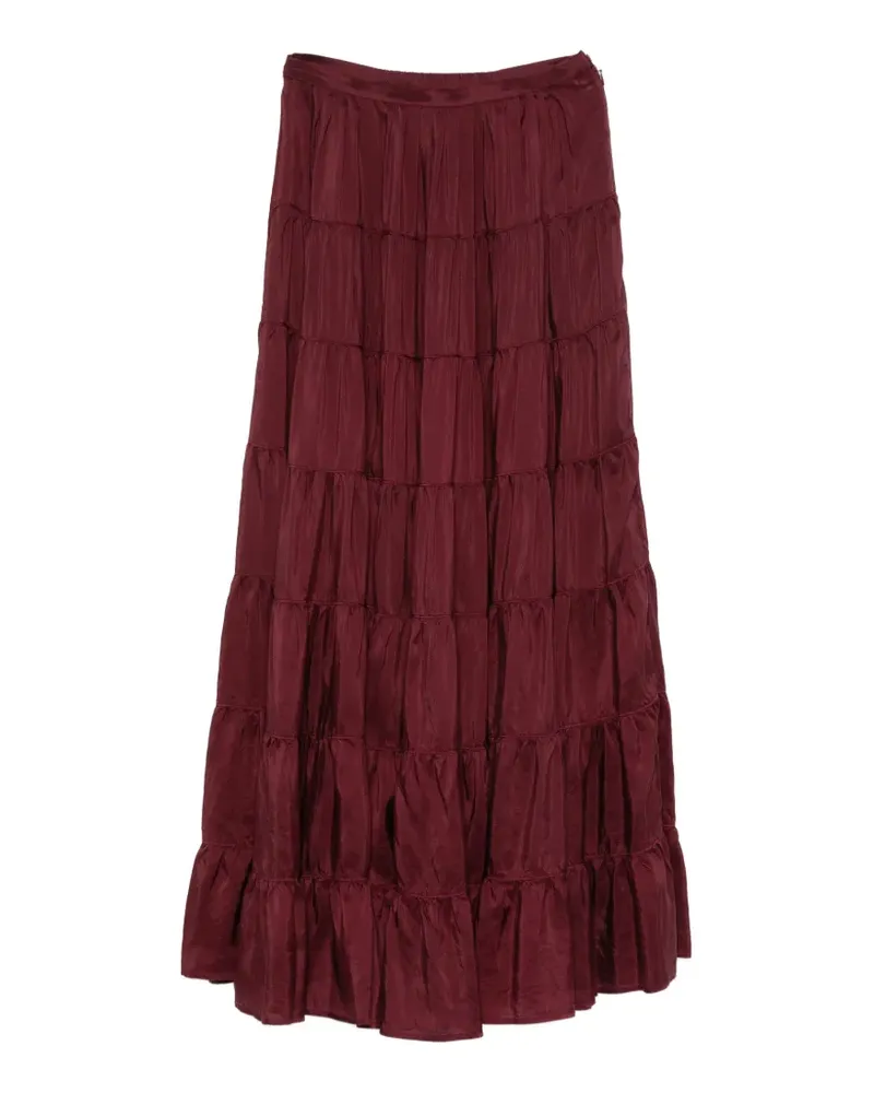 forte_forte tiered maxi skirt - Rot Rot