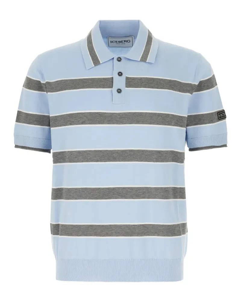 Iceberg Embroidered cotton polo shirt - Blau Blau