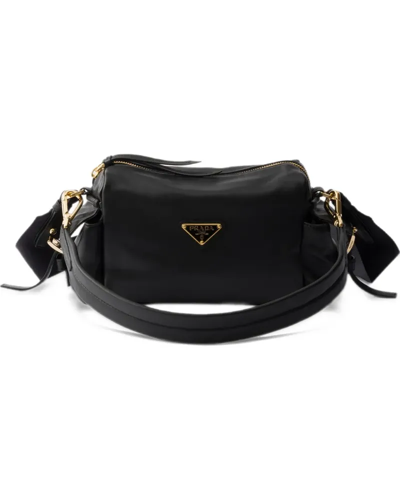 Prada Kleine Explore Tasche aus Nappaleder - Schwarz Schwarz