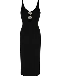 Blumarine Metallic-Kleid Schwarz