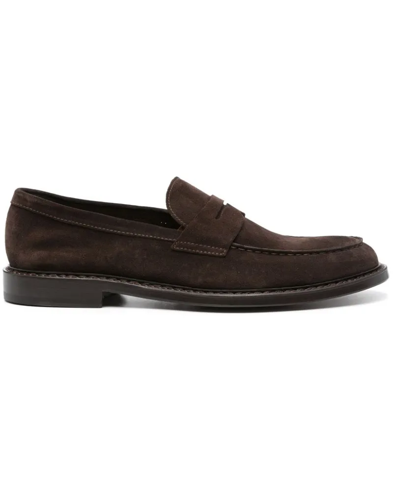 Doucal´s Penny-Loafer aus Wildleder - Braun Braun
