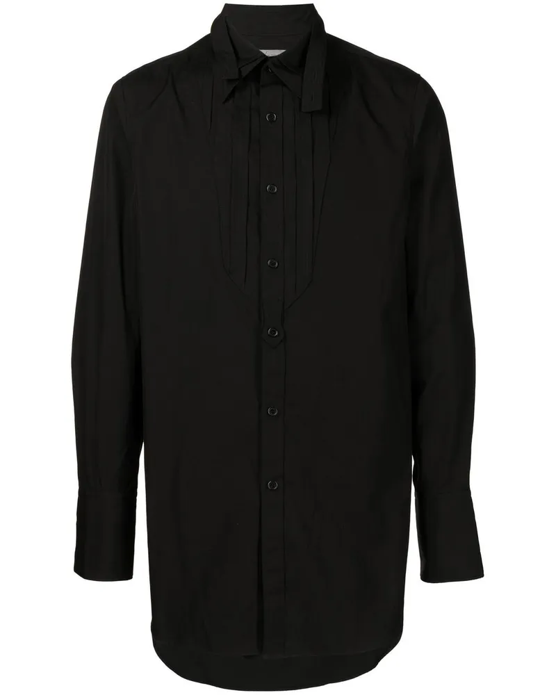 Yohji Yamamoto Hemd im Oversized-Look Schwarz