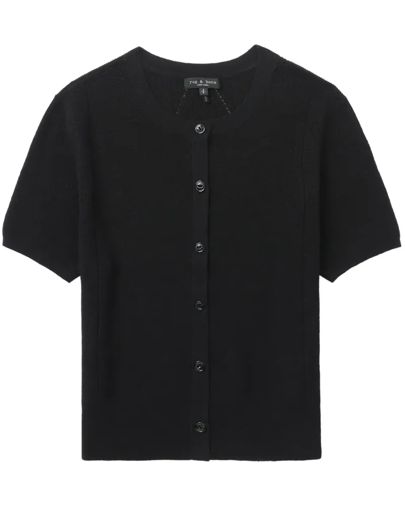 Rag & Bone Kurzärmeliger Cardigan - Schwarz Schwarz