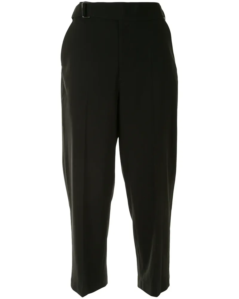 Yohji Yamamoto Klassische Cropped-Hose - Schwarz Schwarz