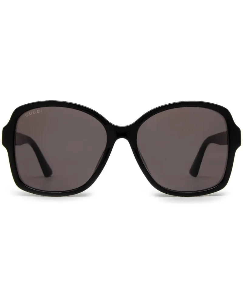 Gucci Sonnenbrille mit GG-Motiv - Schwarz Schwarz