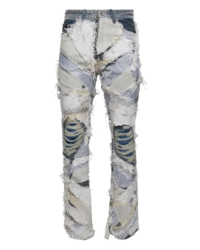 WHO DECIDES WAR Jeans in Distressed-Optik - Weiß Weiß