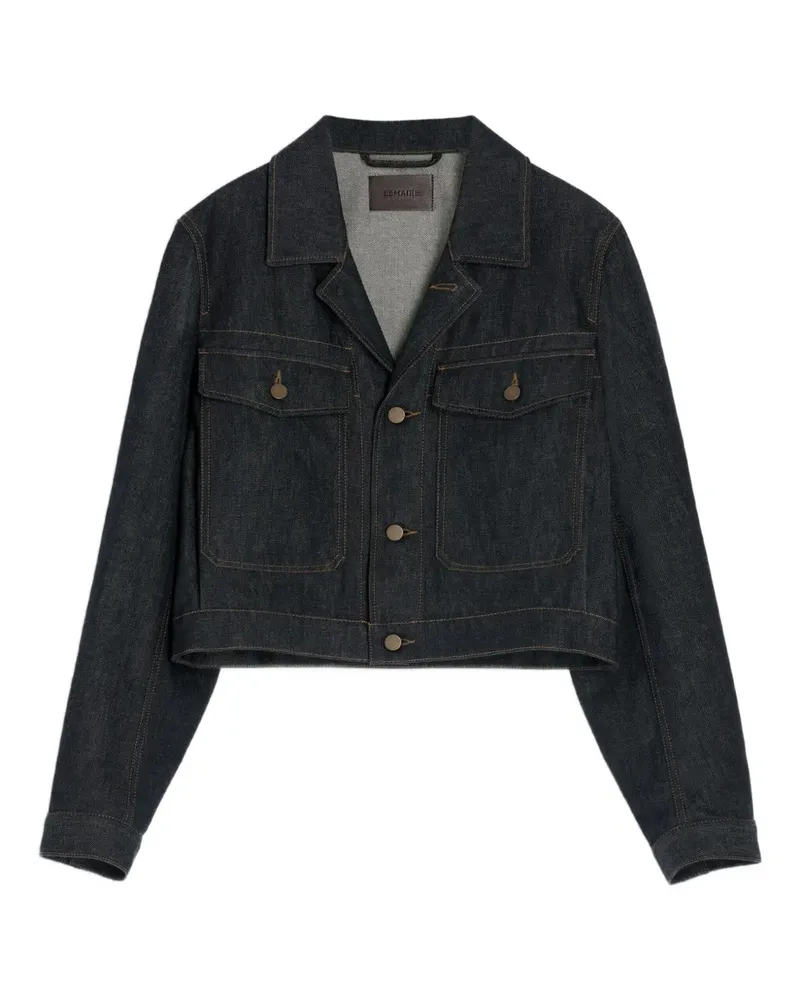 Christophe Lemaire Jeansjacke mit aufgesetzter Tasche - Schwarz Schwarz