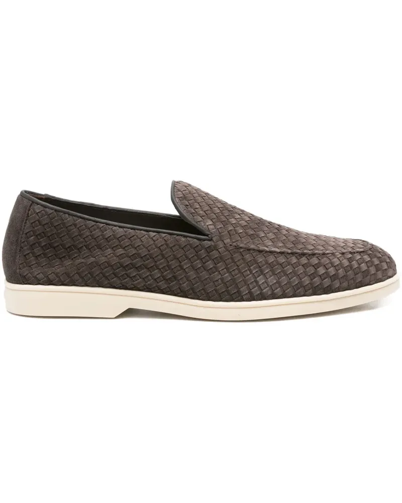 Doucal´s Gewebte Loafer aus Wildleder - Braun Braun