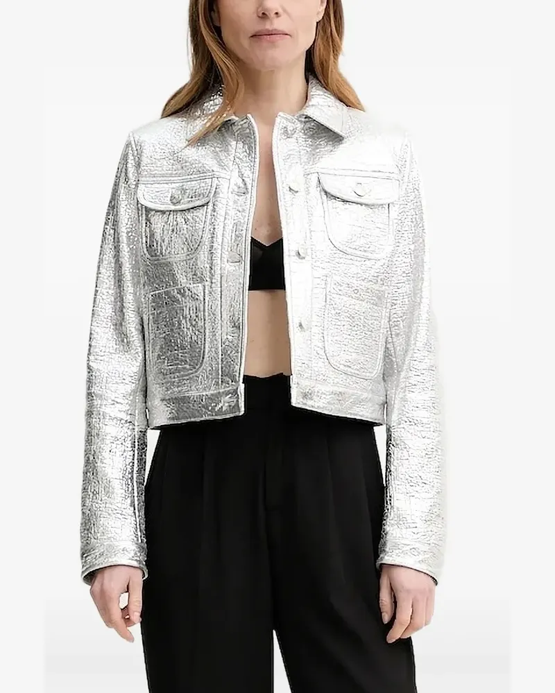 The Kooples Jacke im Metallic-Look - Grau Grau