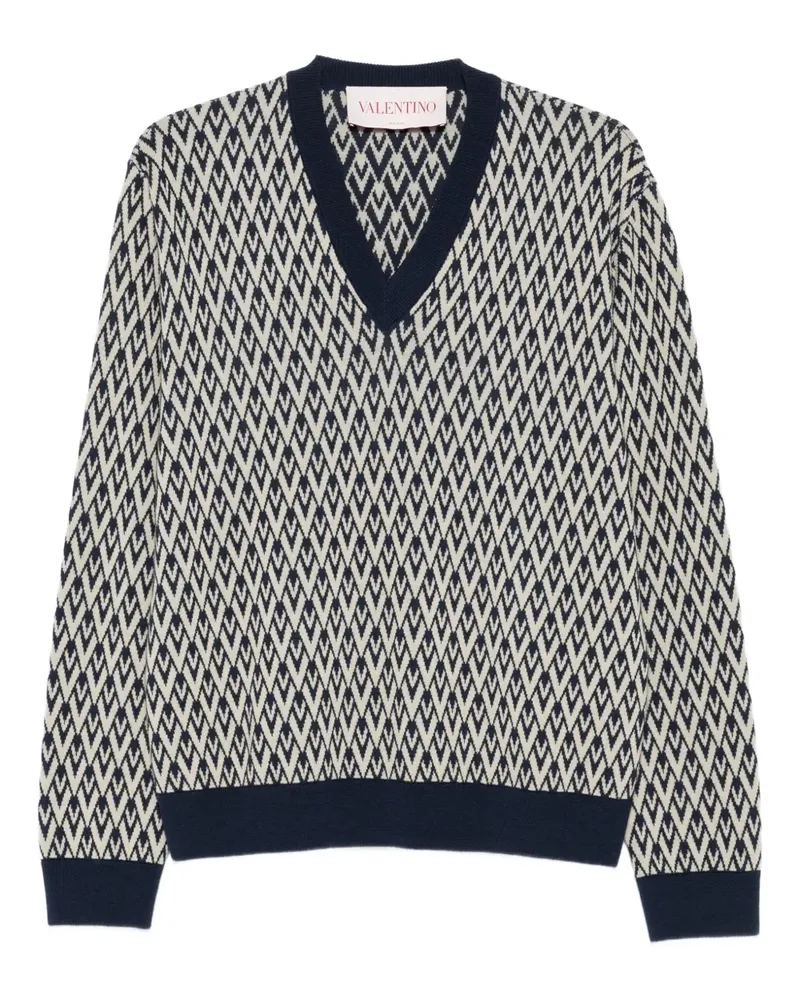 Valentino Garavani Toute La V Pullover - Blau Blau