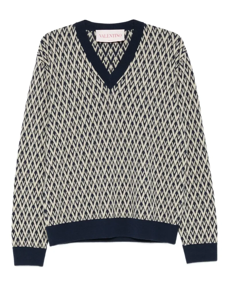 Valentino Garavani Toute La V Pullover - Blau Blau