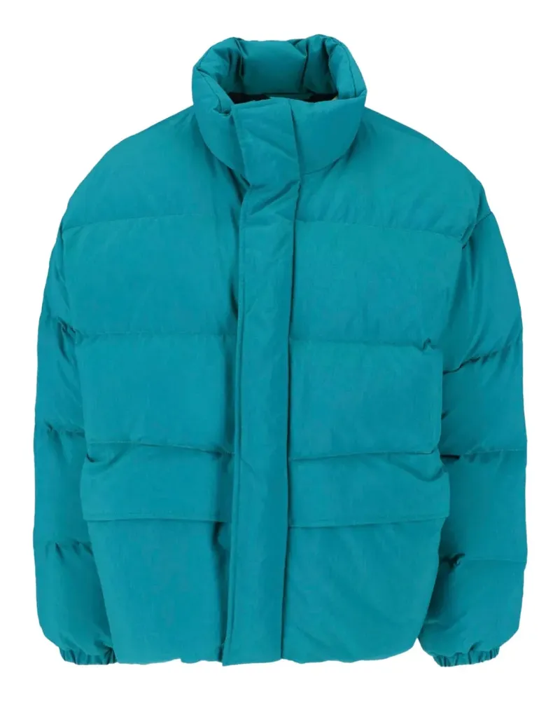 Jil Sander quilted high-neck jacket - Blau Blau