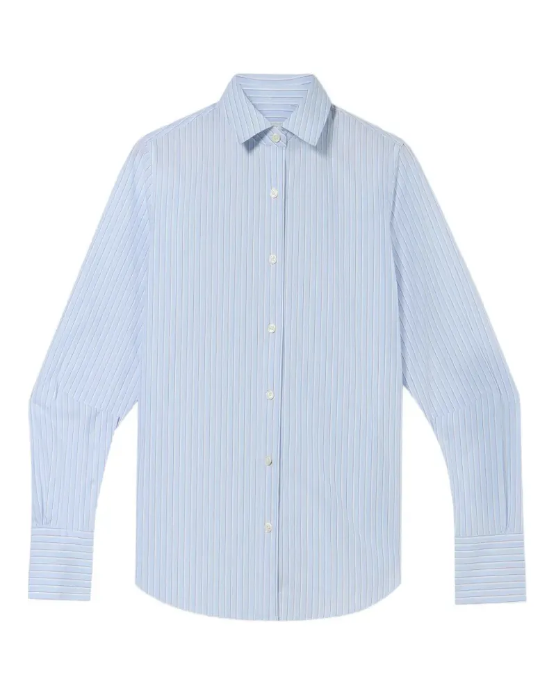 Brooks Brothers stripe-print logo-embroidered shirt - Blau Blau