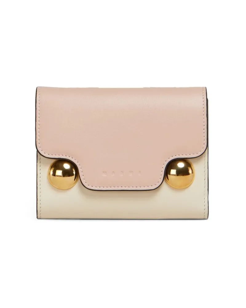Marni Portemonnaie mit Logo-Prägung - Nude Nude