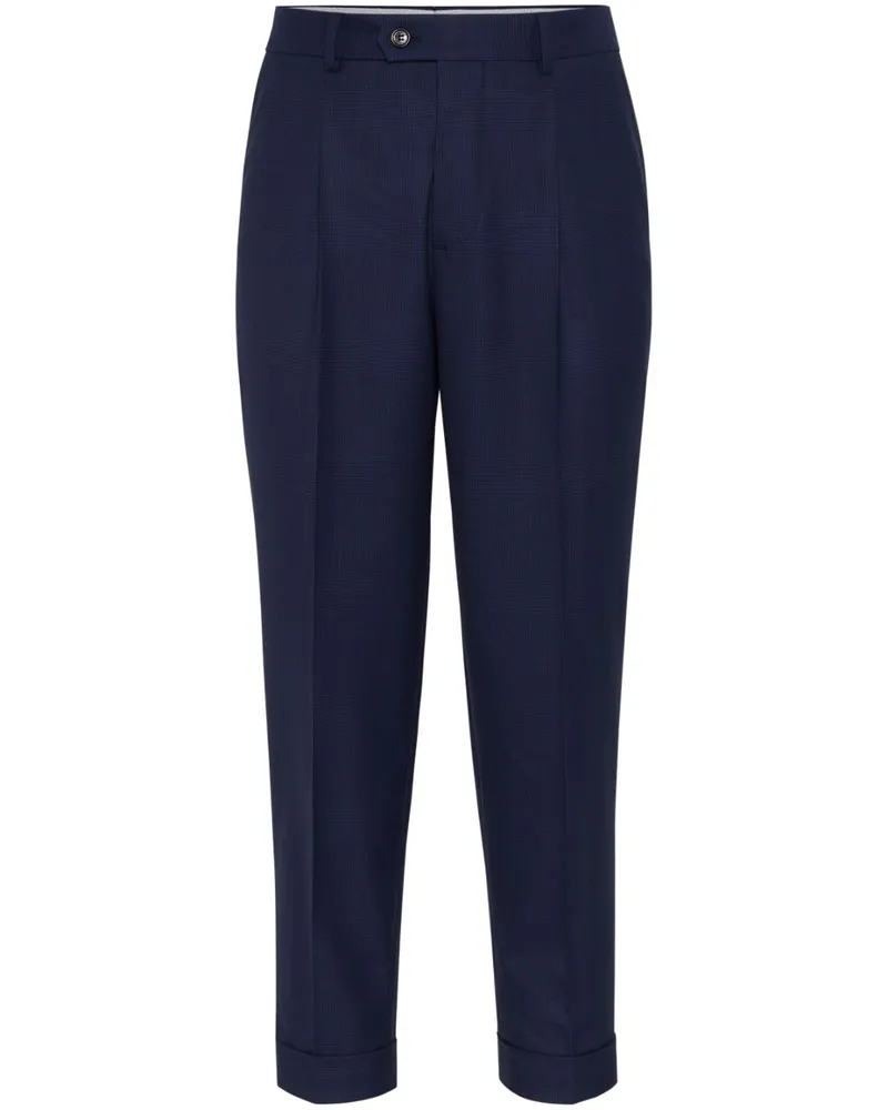 Brunello Cucinelli Hose mit Prince of Wales-Karo - Blau Blau